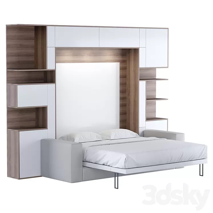 Olissys convertible wardrobe 3D Model Free Download - 3DSKY Decor Helper