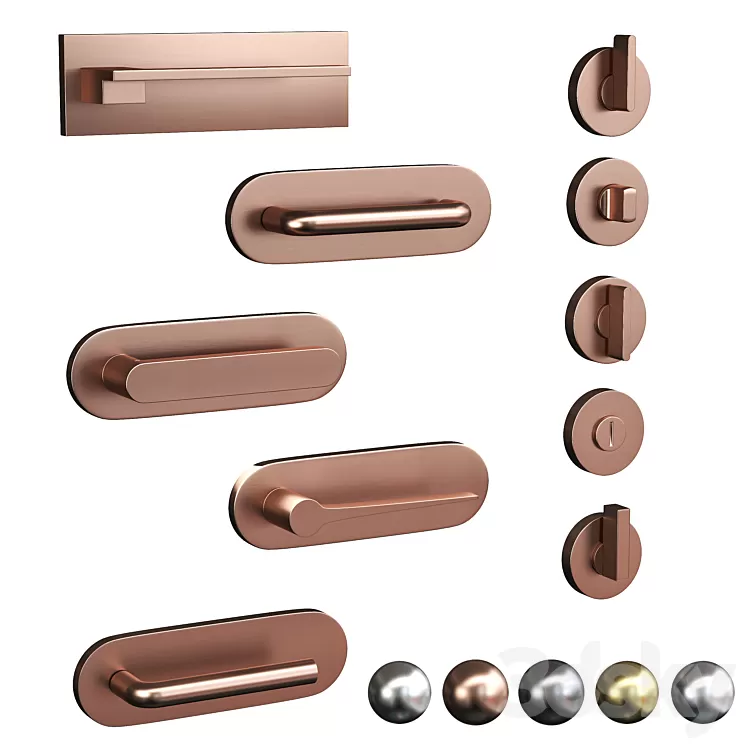 Olivari door handles Vol1 3D Model Free Download