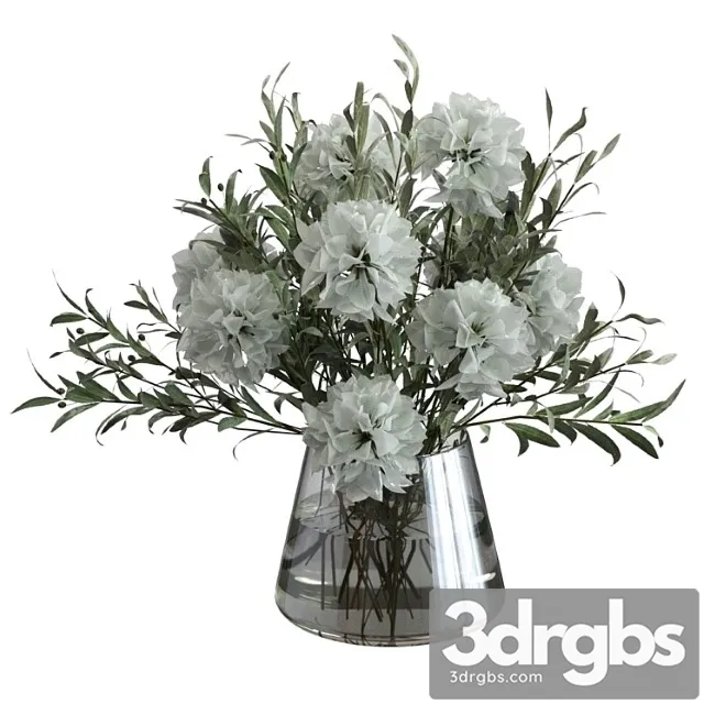 Olive bouquet with white flowers Olive bouquet with white flowers