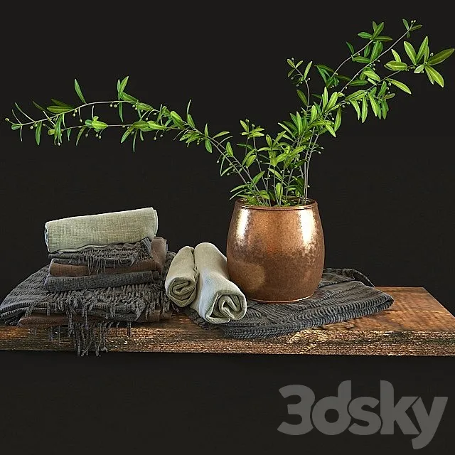 Olive set 3D Model Olive set 3D Model