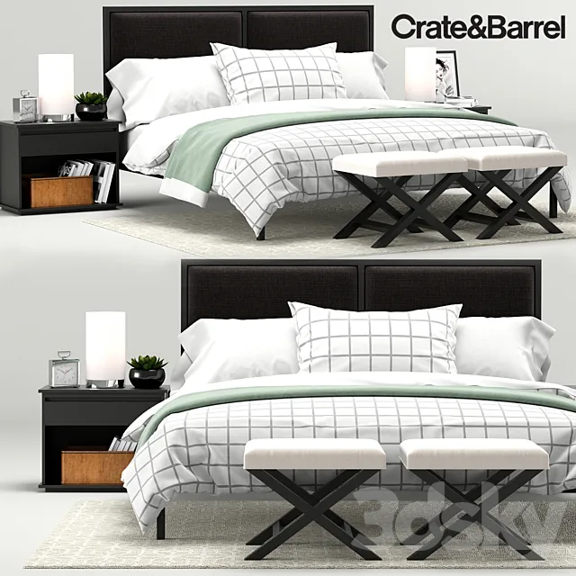 Oliver Bedroom Collection. Crate&Barrel 3DModel