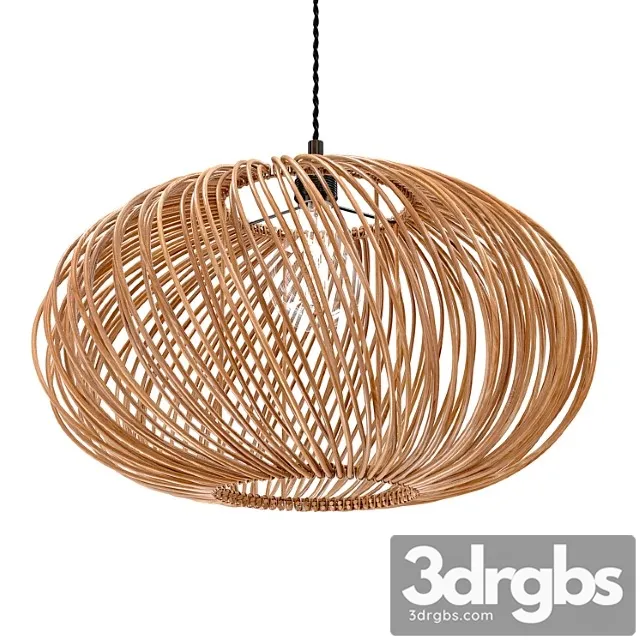 Oliver Bonas Espiral Natural Rattan Pendant Lamp Shade 3D Model Download