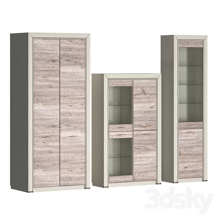 Olivia display cabinet and Olivia cabinet 3D Model Free Download
