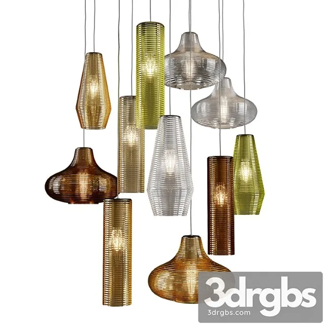 Olivia emma clio by panzeri (3 glass pendants with 7 colors) Olivia emma clio by panzeri (3 glass pendants with 7 colors)