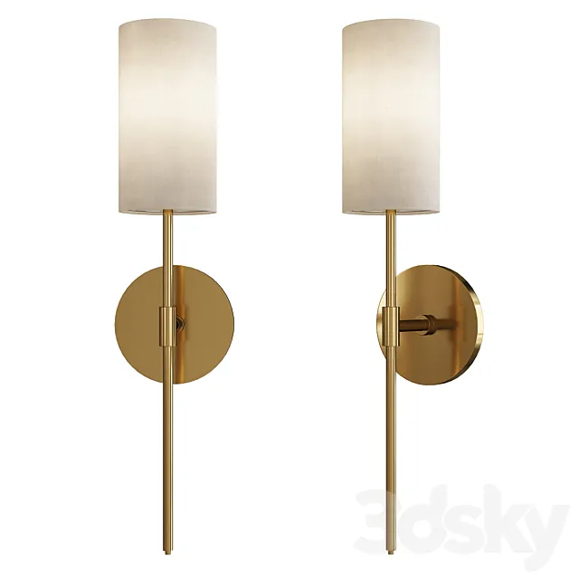 Olivia linen wall sconce 3D Model Olivia linen wall sconce 3D Model