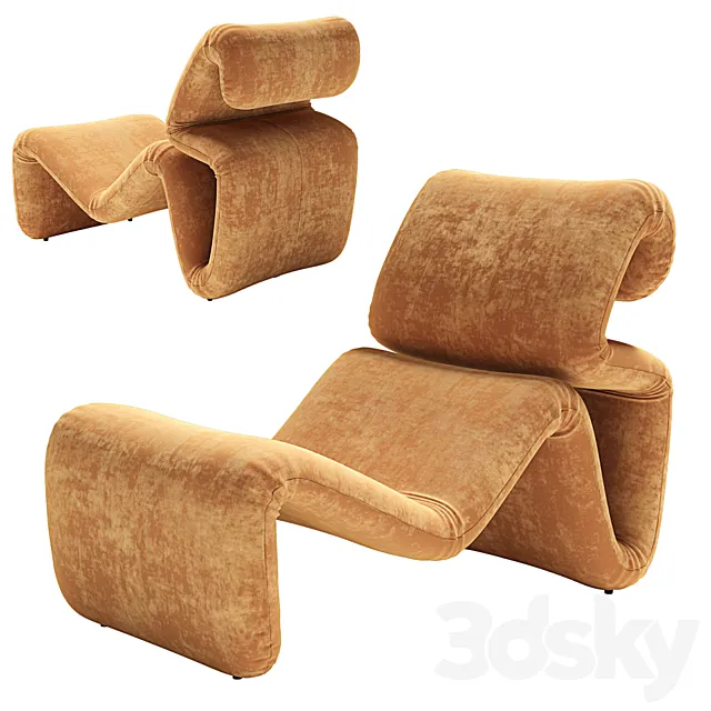 Olivier Mourgue Ribbon Chair 3DModel