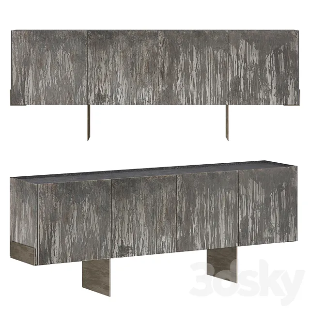 Olivya Stone Domi Credenza 3D Model Olivya Stone Domi Credenza 3D Model