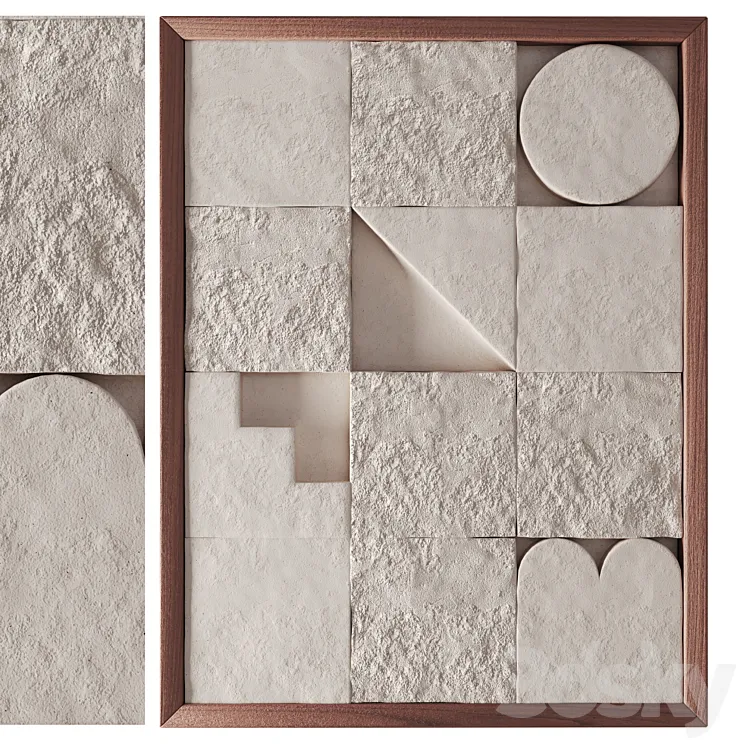 Olka – Mosaic 1 Sculptural wall art 3D Model Free Download