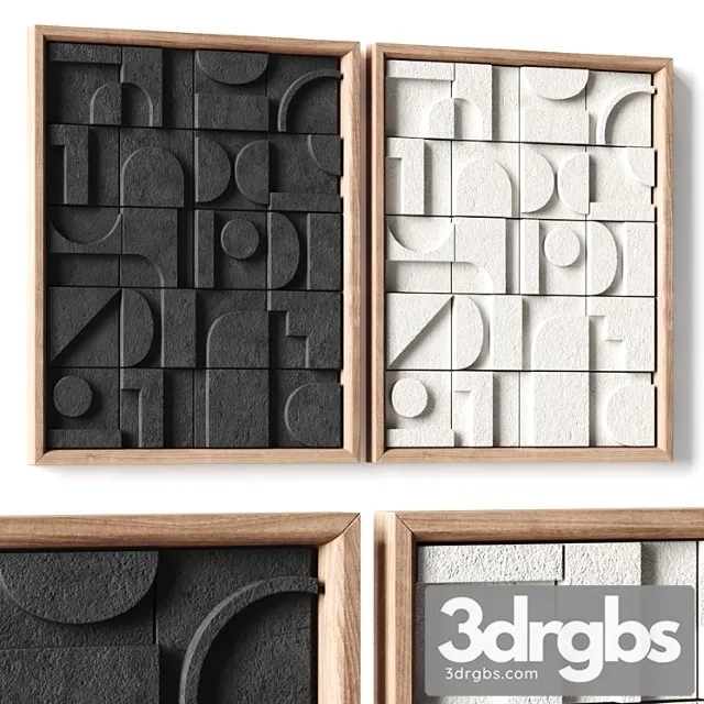 Olka Taking Shape Sculptural Wall Art 1 3D Model Download