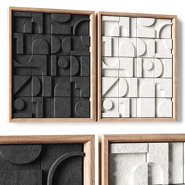 Olka – Taking Shape – Sculptural wall art 3D Model