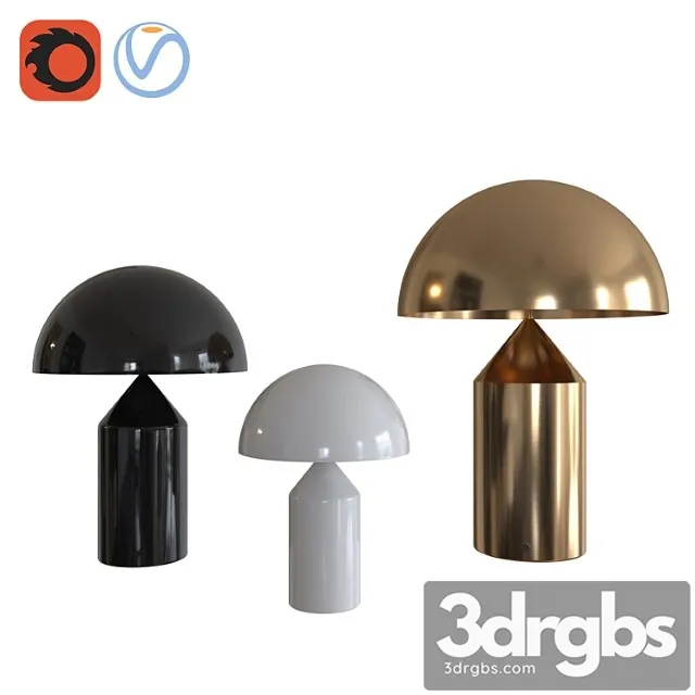 Oluce atollo 3D Model Download Oluce atollo 3D Model Download