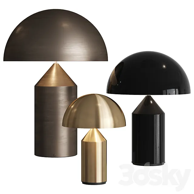 Oluce atollo metal 3D Model