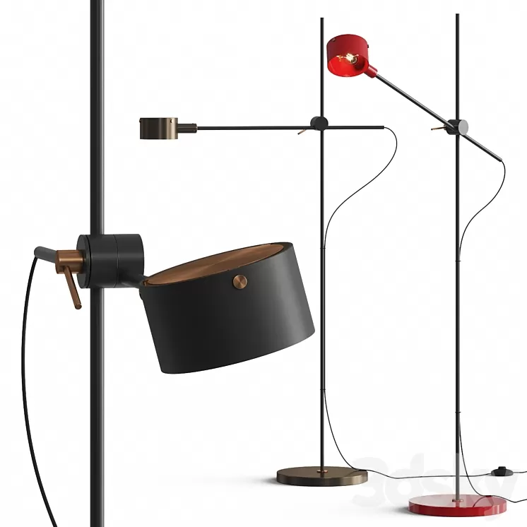 Oluce GO 352 Floor Lamp 3D Model