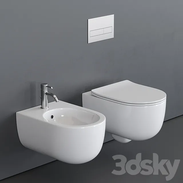 Olympia Ceramica Milady Wall-Hung WC 3D Model