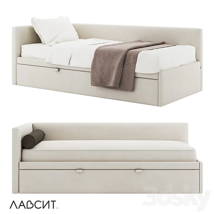 OM bed Leo (1 armrest) 3D Model Free Download OM bed Leo (1 armrest) 3D Model Free Download