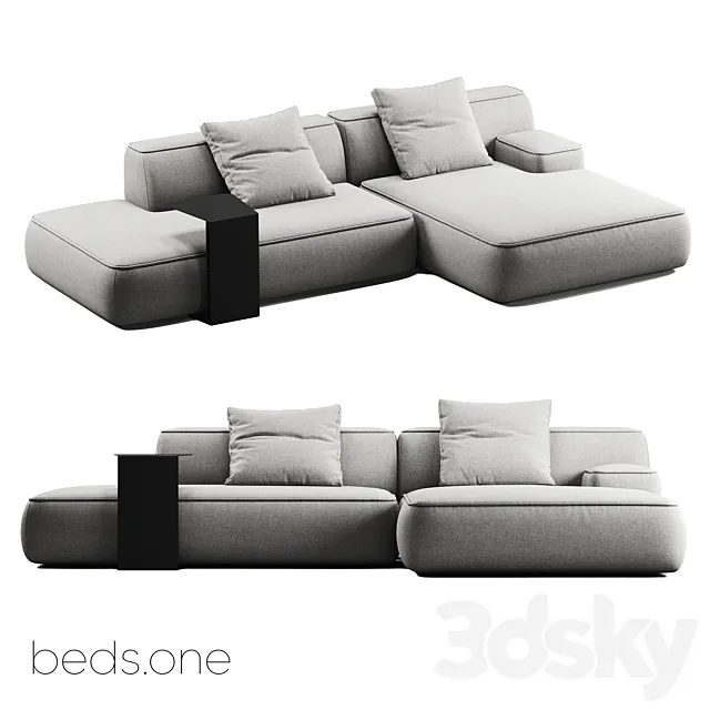 OM beds.one – aima modular sofa with Teva table(2) 3D Model OM beds.one – aima modular sofa with Teva table(2) 3D Model