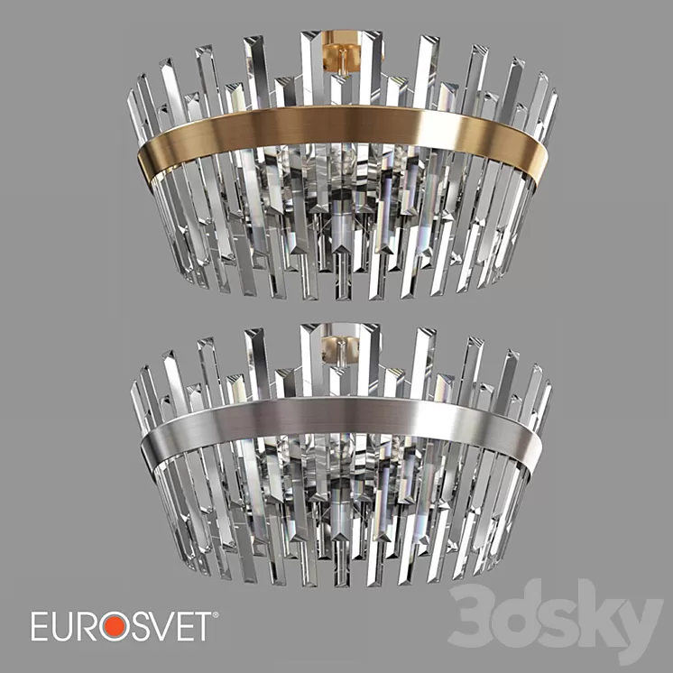 OM Ceiling chandelier with crystal Eurosvet 10111/8 Steccato 3D Model