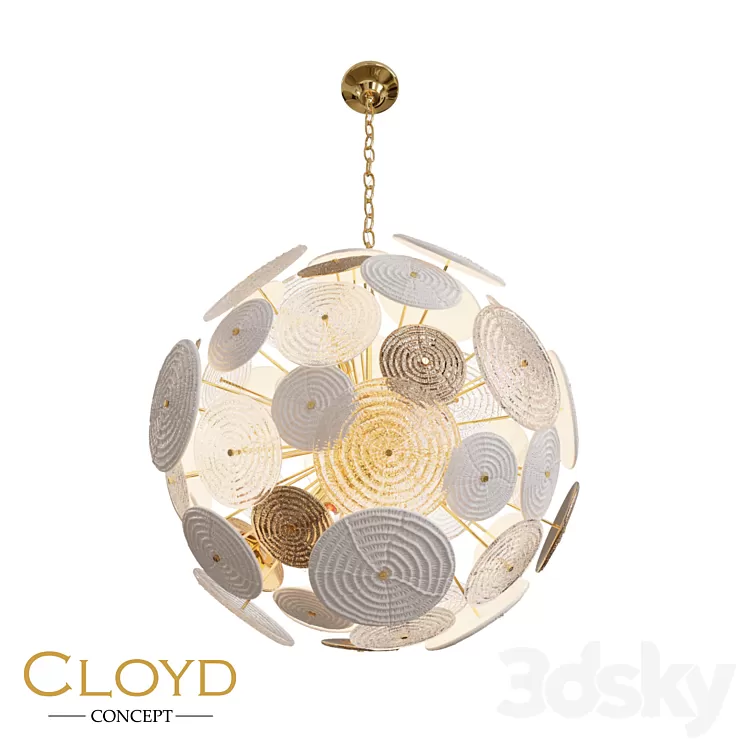 OM Chandelier Cloyd SOLAR C12 (art.10660) 3D Model OM Chandelier Cloyd SOLAR C12 (art.10660) 3D Model