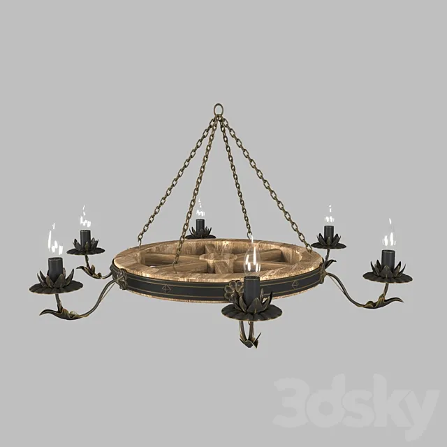 OM Chandelier Дль.рф “Chandelier wheel 50cm” 3D Model