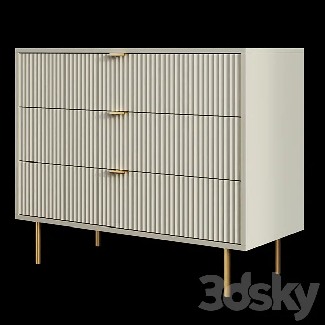 OM Chest of drawers CASCADE 3 drawers (JOMEHOME) 3DModel OM Chest of drawers CASCADE 3 drawers (JOMEHOME) 3DModel