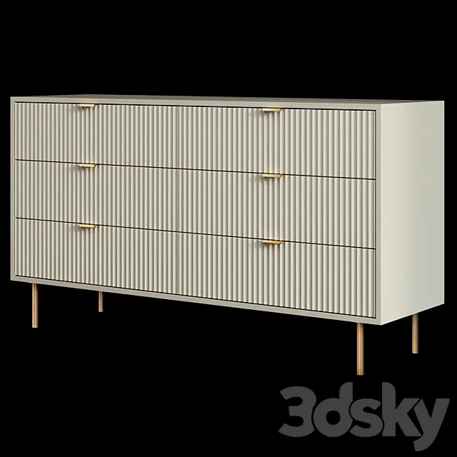 OM Chest of drawers CASCADE 6 drawers (JOMEHOME) 3DModel OM Chest of drawers CASCADE 6 drawers (JOMEHOME) 3DModel