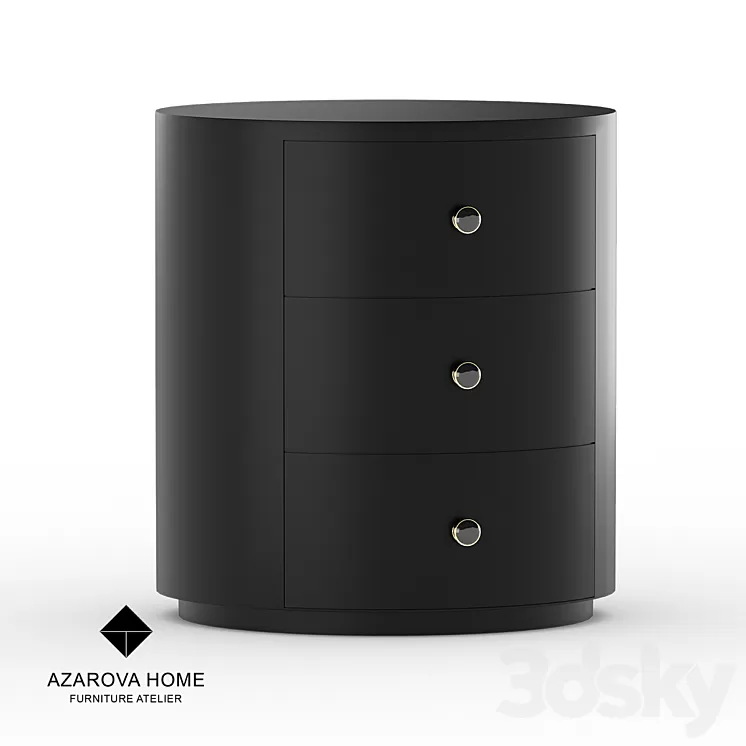 OM Curbstone Azarova Home bedside table Miro 3D Model OM Curbstone Azarova Home bedside table Miro 3D Model