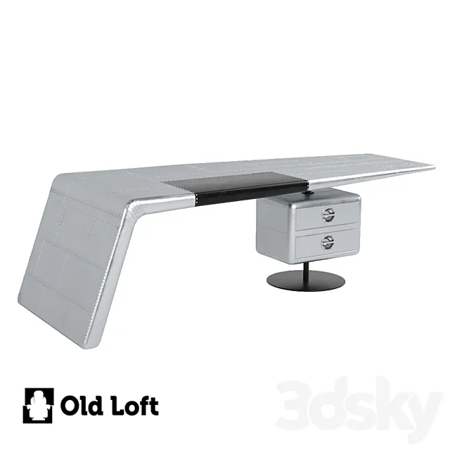 OM Desk Wing with Stand in loft 3D Model