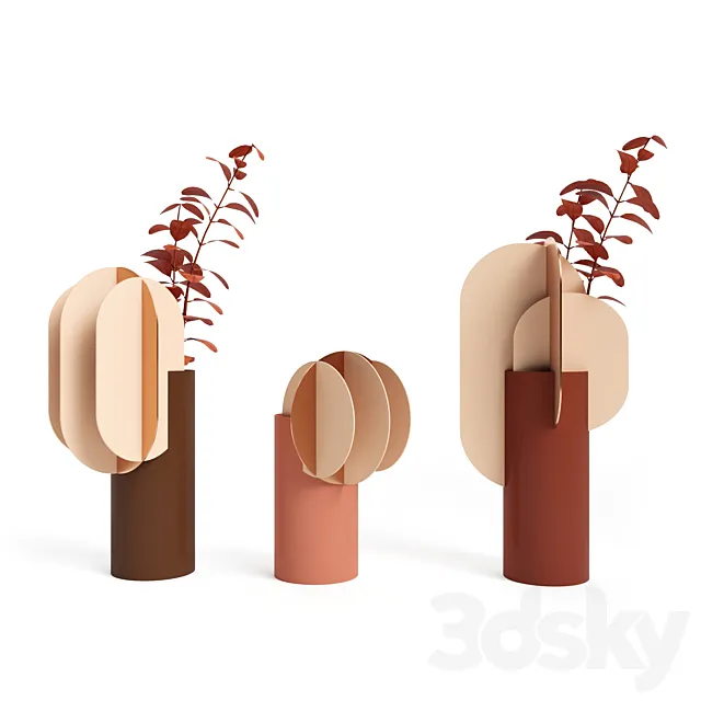 (OM) Gabo and Delaunay and Ekster vases CS7 by NOOM 3D Model