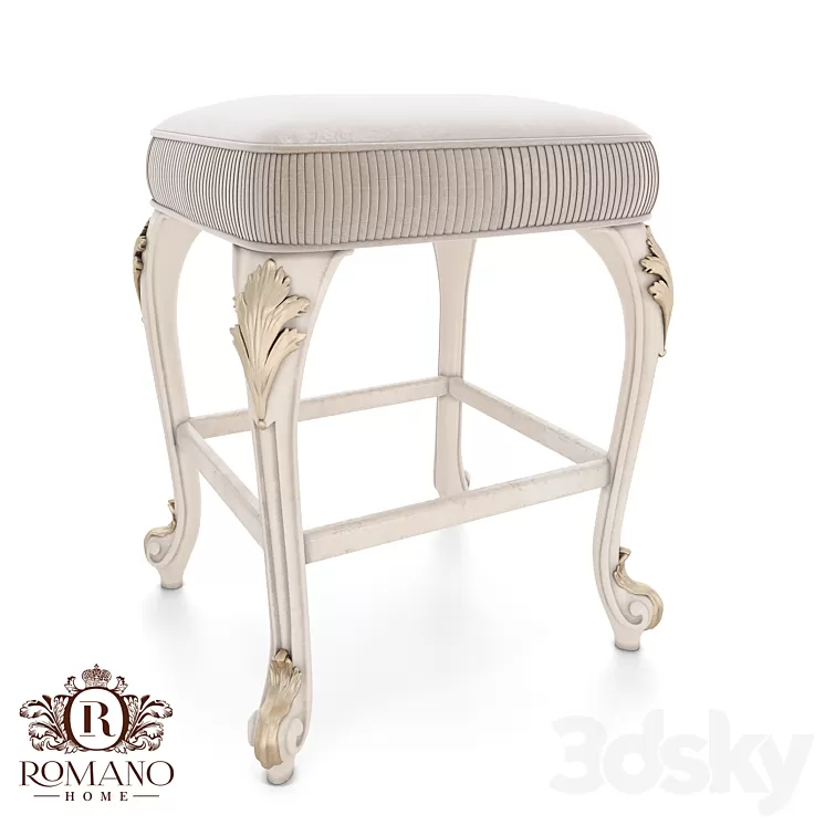 (OM) Half-bar chair Josephine without backrest Romano Home 3D Model