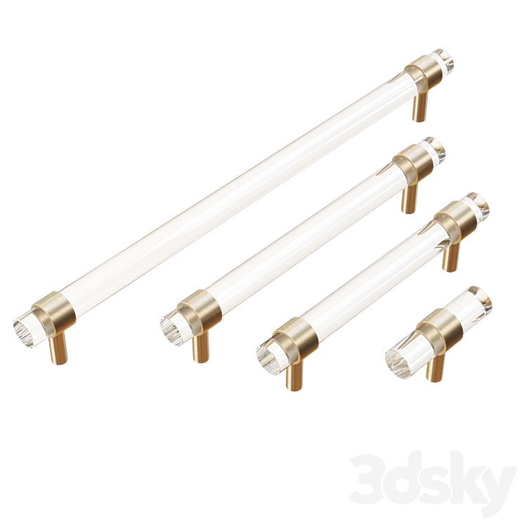 OM Handle furniture bracket / corkscrew brand Push-Pull 3D Model