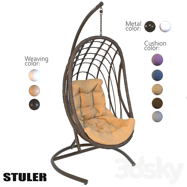 OM Hanging chair STULER (balcony tube) 3D Model