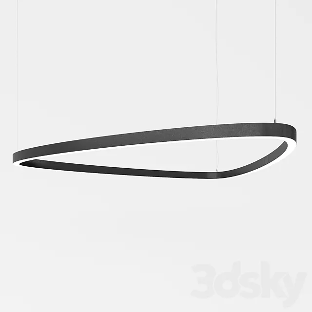 OM Luminaire DELTA Plus 50|70 (2000x50x70mm 192W suspended) 3D Model OM Luminaire DELTA Plus 50|70 (2000x50x70mm 192W suspended) 3D Model