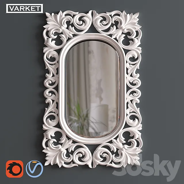 OM Mirror Varket Fiore 3D Model OM Mirror Varket Fiore 3D Model