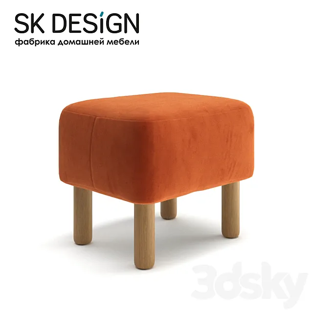 OM Pouf Jonah 52 \ 42 3D Model OM Pouf Jonah 52 \ 42 3D Model