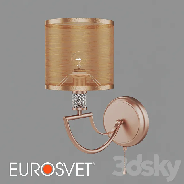 OM Sconce with lampshade Eurosvet 60099_1 Licata 3D Model OM Sconce with lampshade Eurosvet 60099_1 Licata 3D Model