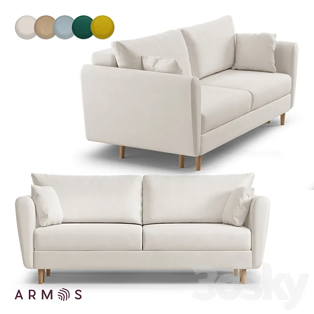OM Sofa FRED by Armos 3D Model OM Sofa FRED by Armos 3D Model