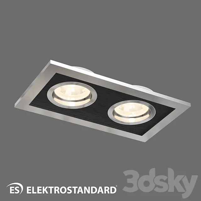 OM Spotlight with rotary mechanism Elektrostandard 1031_2 MR16 SL _ BK 3DModel