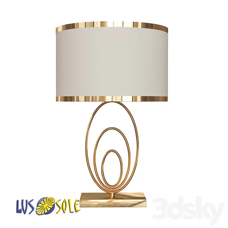 OM Table lamp Lussole Randolph LSP-0619 3D Model OM Table lamp Lussole Randolph LSP-0619 3D Model