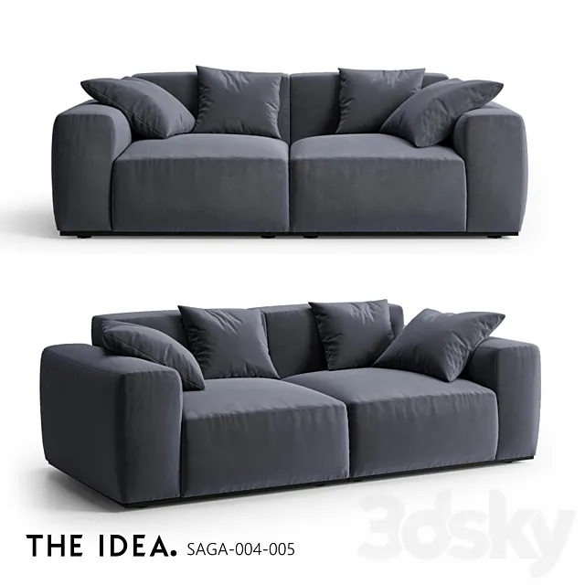 OM THE-IDEA modular sofa SAGA 004-005 3D Model OM THE-IDEA modular sofa SAGA 004-005 3D Model