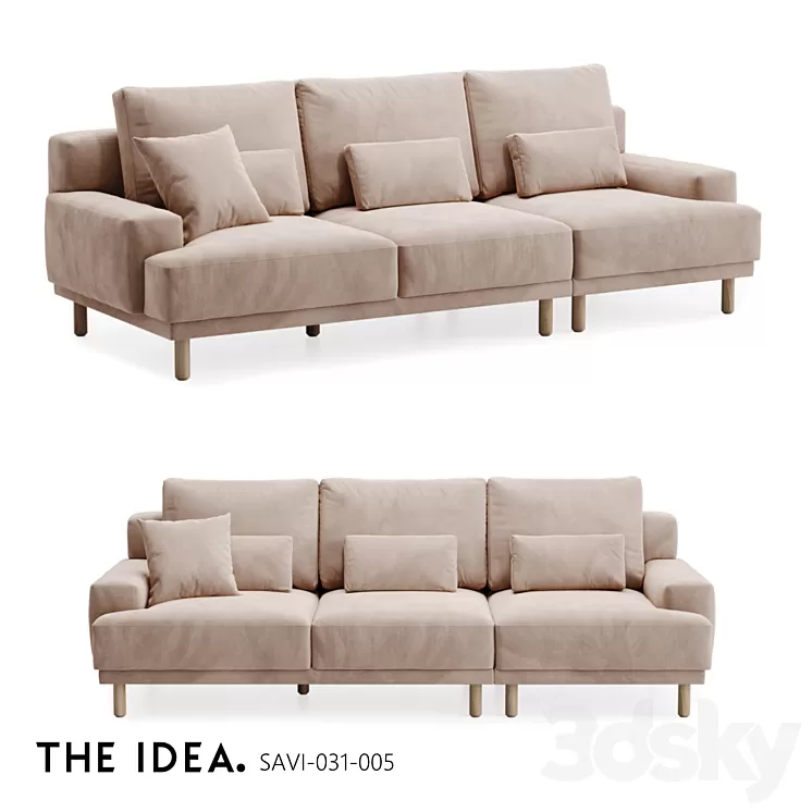 OM THE-IDEA modular sofa SAVI 031-005 3D Model Free Download