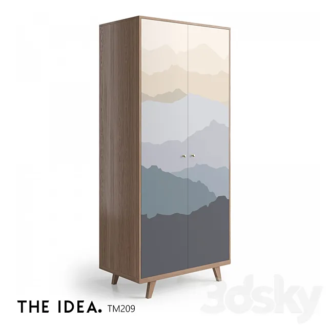 OM THE-IDEA wardrobe THIMON 209 3D Model OM THE-IDEA wardrobe THIMON 209 3D Model