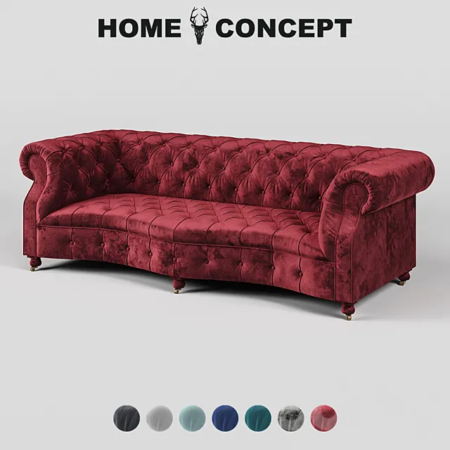 OM Triple sofa Serpentine Bensington corduroy; Serpentine Siren 3 Seater Velvet. 3D Model OM Triple sofa Serpentine Bensington corduroy; Serpentine Siren 3 Seater Velvet. 3D Model
