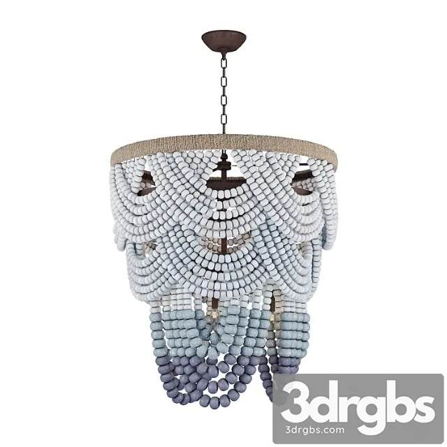 Ombre wood bead chandelier Ombre wood bead chandelier