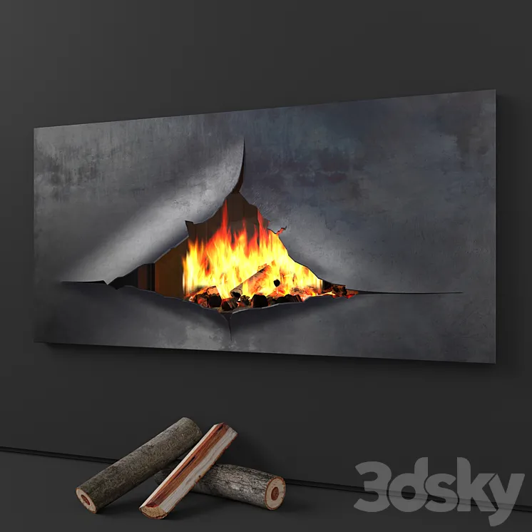 Omegafocus fireplace Focus 3D Model Free Download