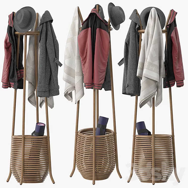Omera Coat Rack 3D Model Omera Coat Rack 3D Model