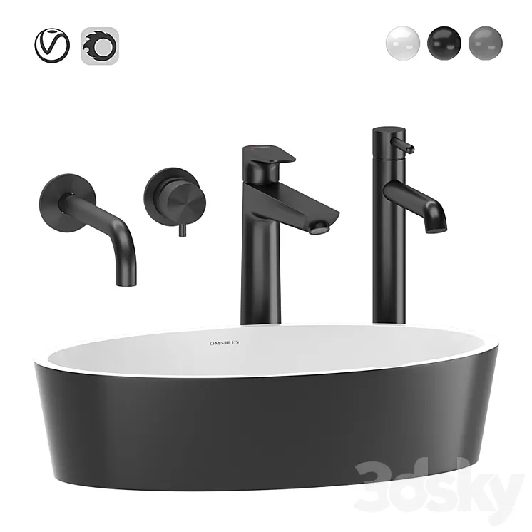 Omnires Siena Washbasin 2 3D Model Omnires Siena Washbasin 2 3D Model