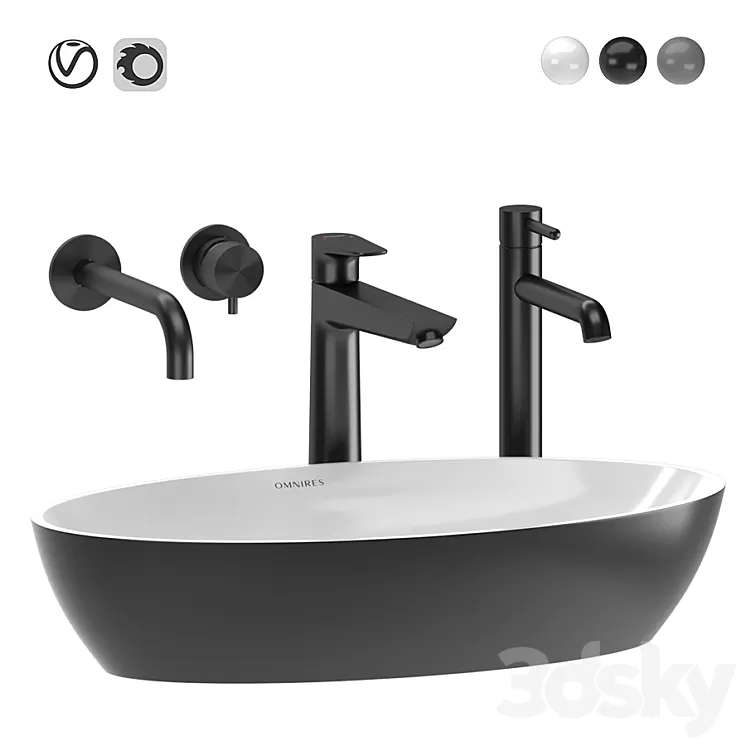 Omnires Siena Washbasin 3D Model Omnires Siena Washbasin 3D Model