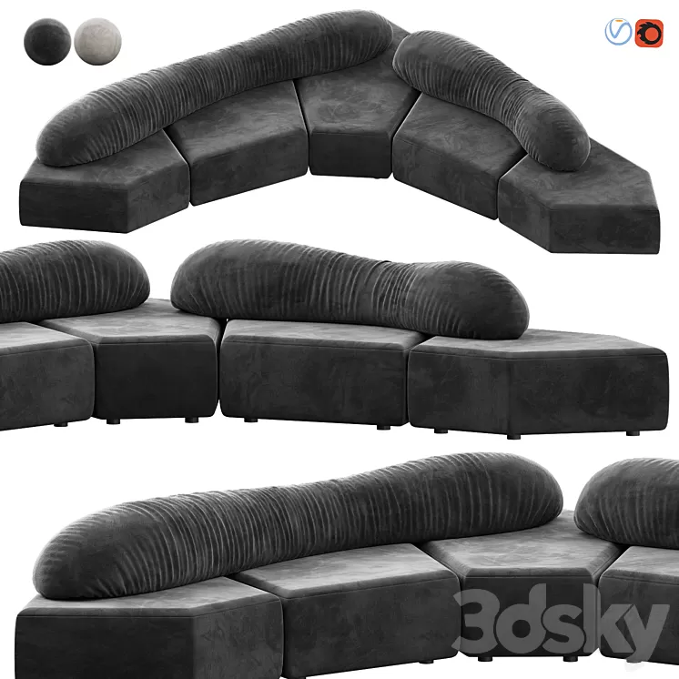 ON THE ROCKS by Edra 3D Model Free Download