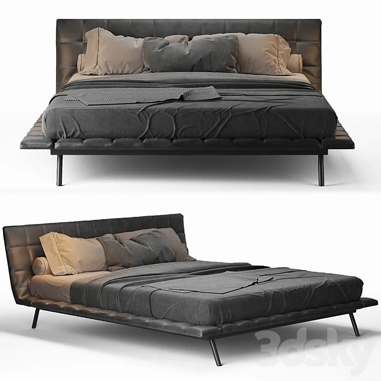 Onda bed Poliform 3D Model Free Download