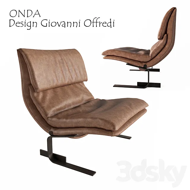 Onda Chair. Saporiti italia 3D Model Onda Chair. Saporiti italia 3D Model